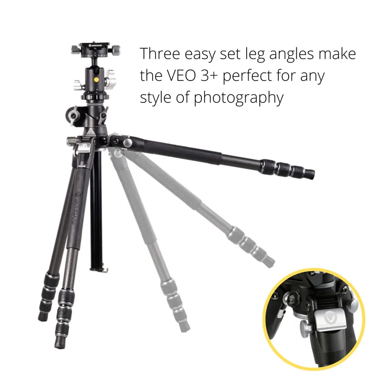 Vanguard Veo 3T+ 264CB Carbon Fibre Travel Tripod With BH-160S Ball Head-1